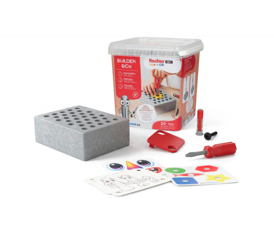 Bouw- en schroefset voor kinderen Fischer for Kids vanaf 3 jaar Builder-Box 579435