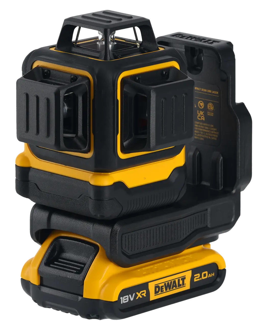 Kit niveau laser VERT 3 lignes 360° XR 18 V + Perceuse à percussion XR 18 V + 2 batteries 2 Ah + Chargeur + Mallette Dewalt DCLE34031N