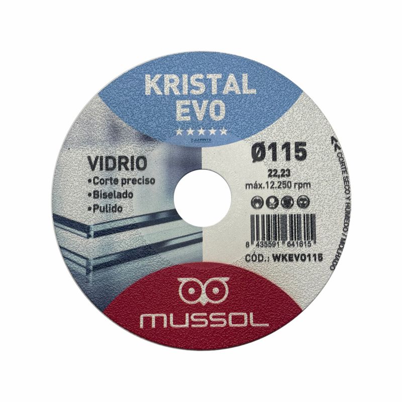 Disque diamanté pour verre KRISTAL EVO 115 mm Mussol