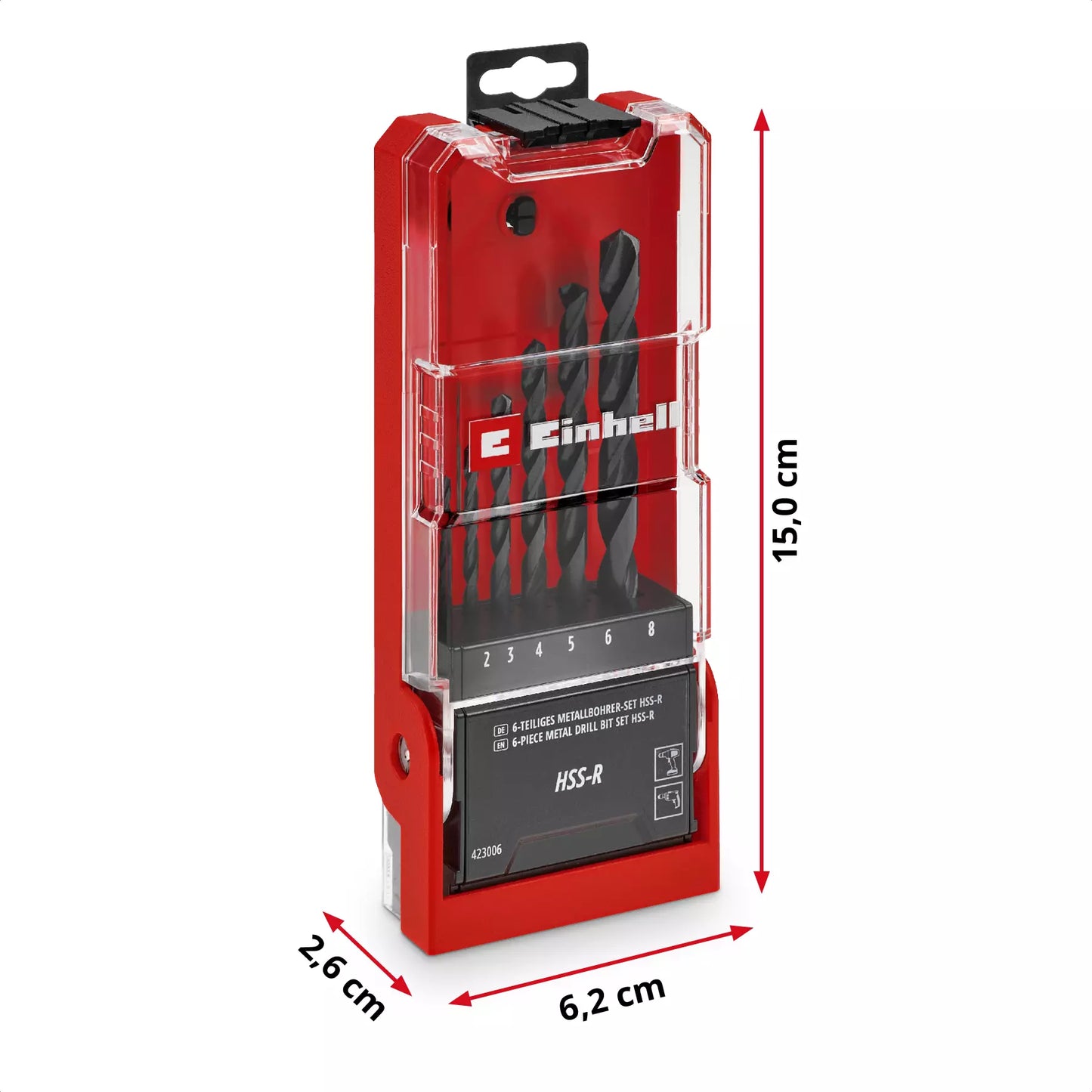 Jeu de 6 forets HSS-R LS Einhell 49423006