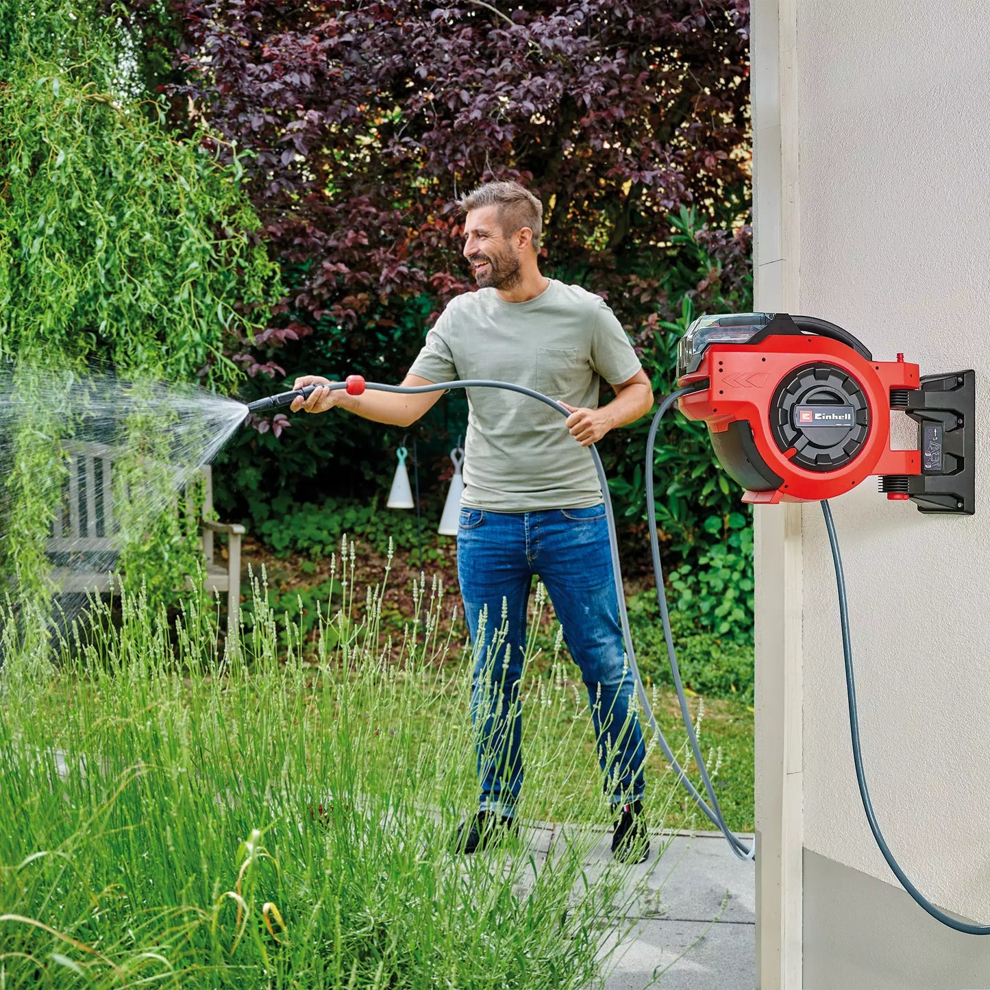 GE-HR 18/30 Li-Solo batterij aangedreven slanghaspel Einhell