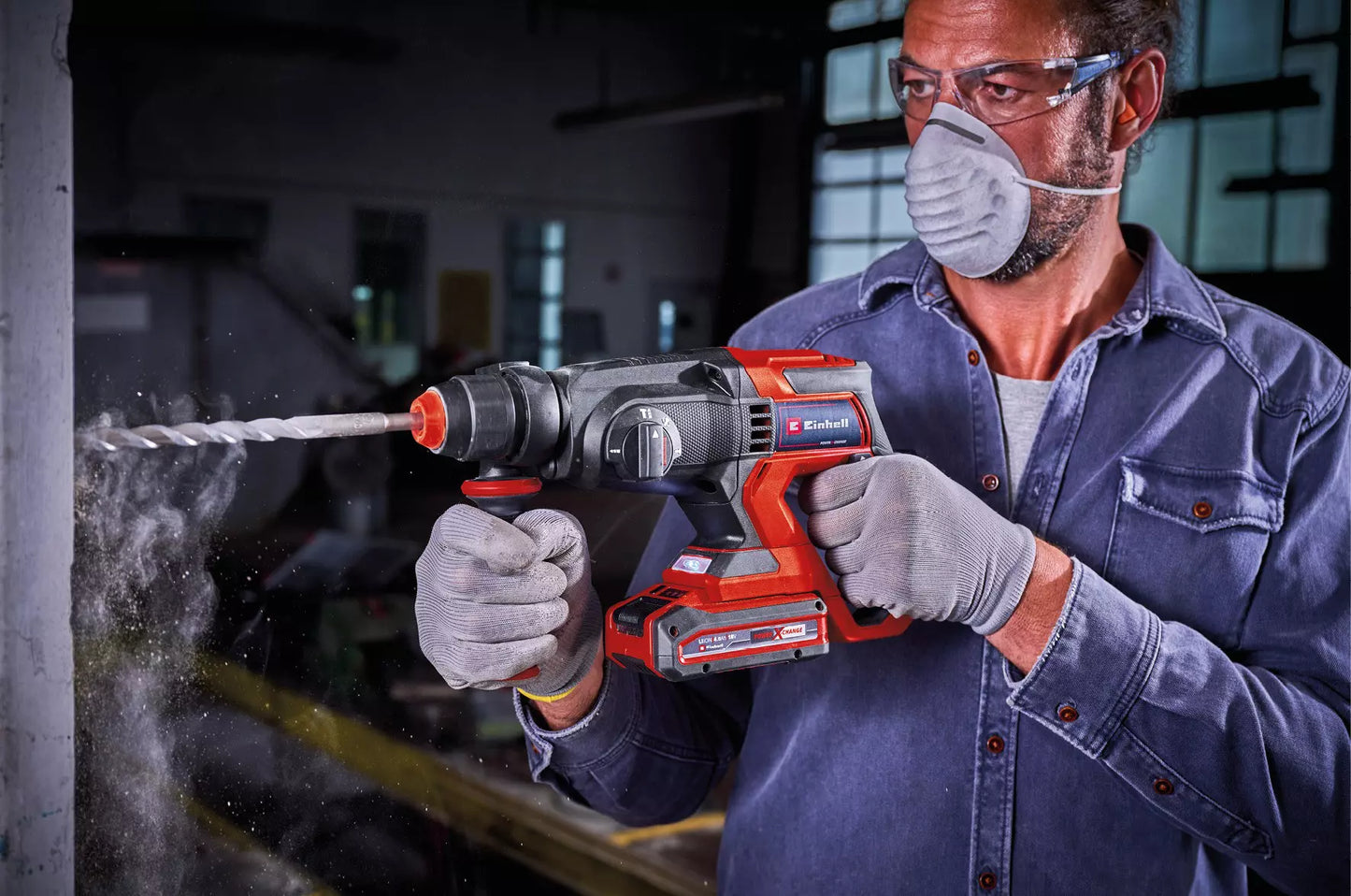 5 power tool kit + 2 batteries + charger TE-TK 18/5 +2 (CD+CS+WS+JS+HD) Einhell