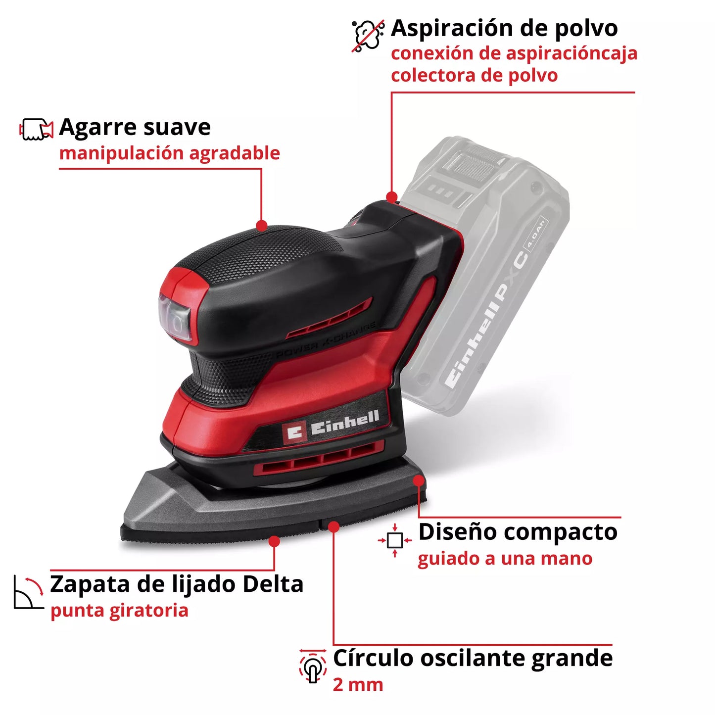 Cordless multi-sander TE-OS 18/150-2 Li - Solo Einhell