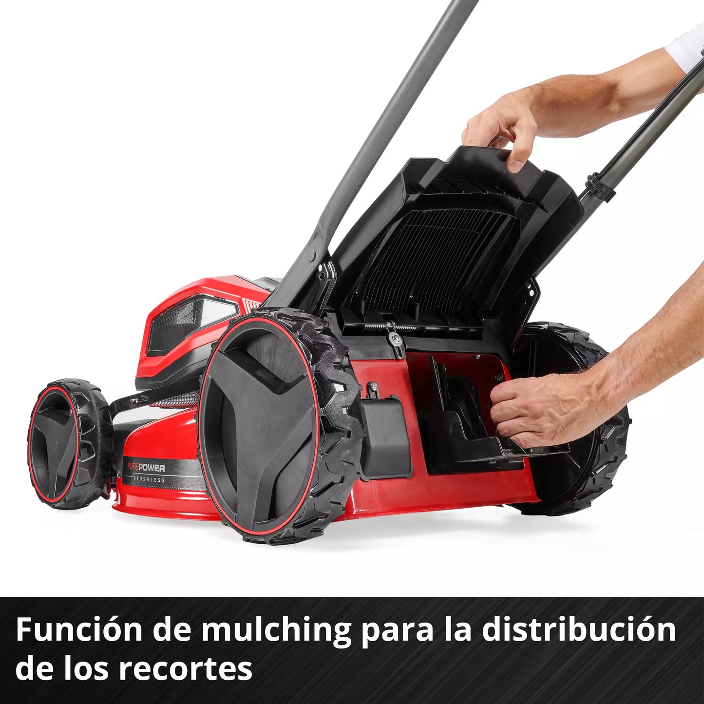 Cordless lawn mower with 4x 4.0Ah batteries + 2 dual chargers GP-CM 36/47 S Li BL Einhell