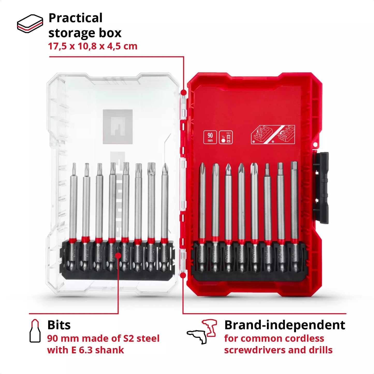 Coffret d'embouts longs M-CASE LS 16 pièces Einhell 49118973