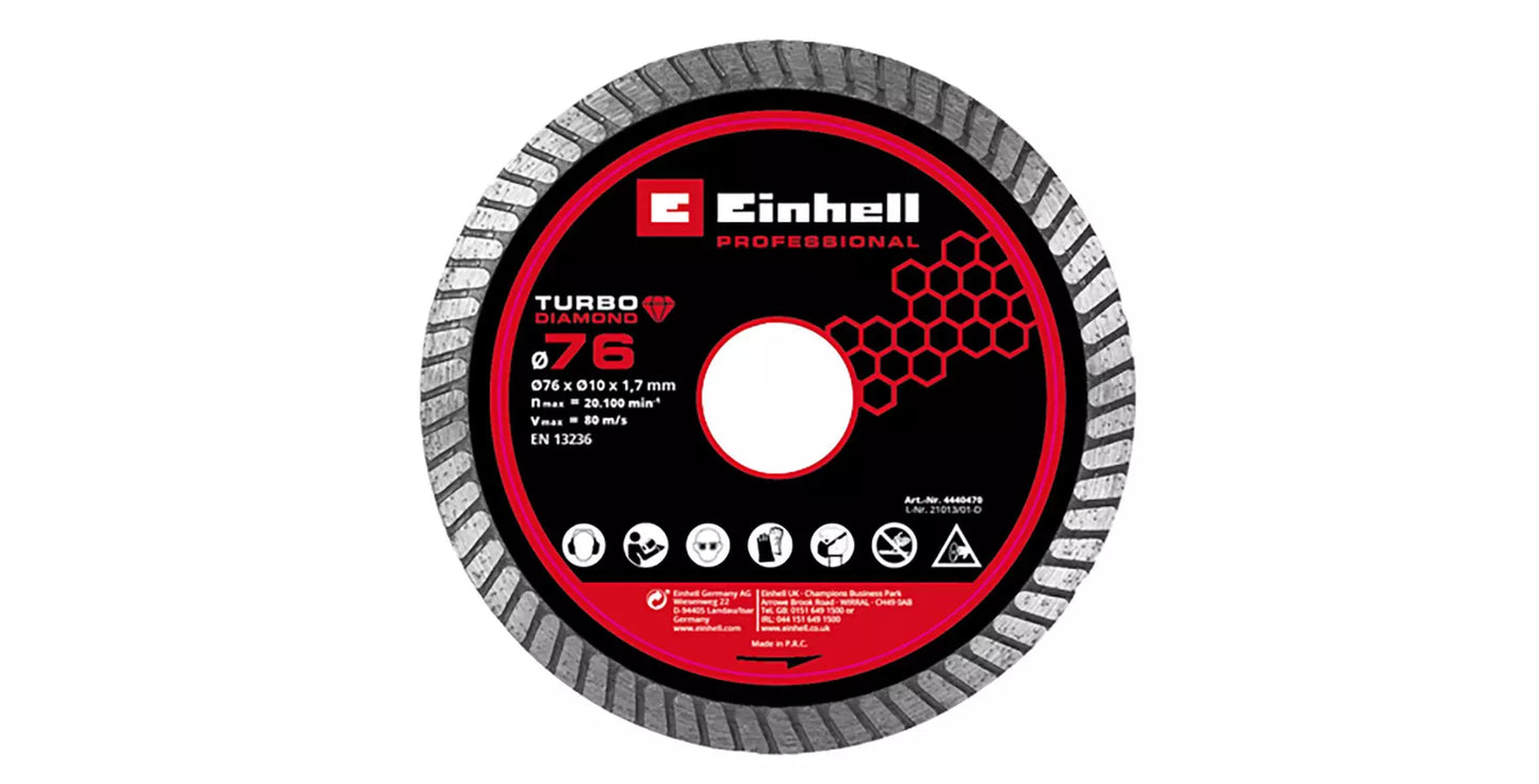 Einhell 76 mm diamantslijpschijf