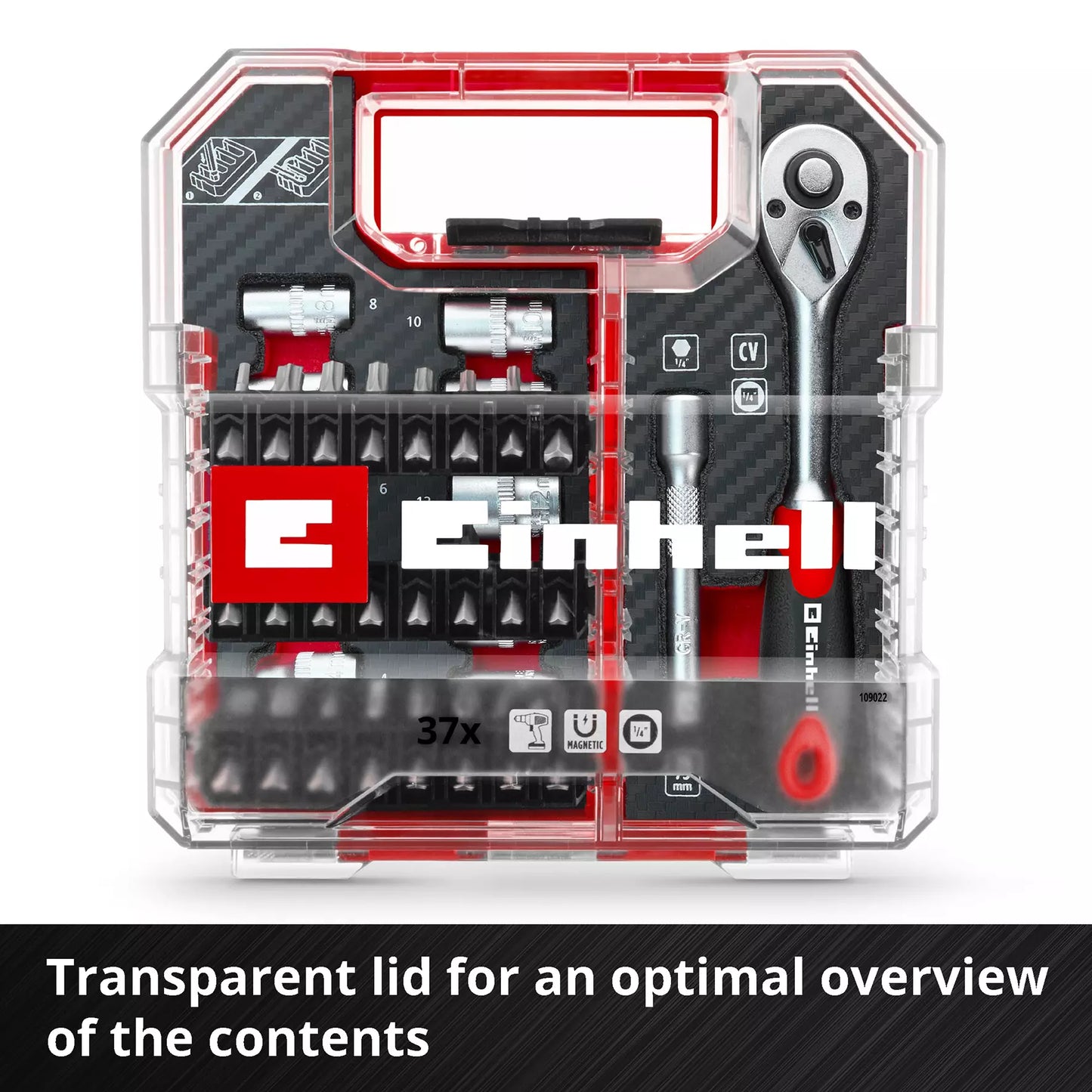Einhell L-CASE bit- en doppenset L-CASE 37st LS 49109022
