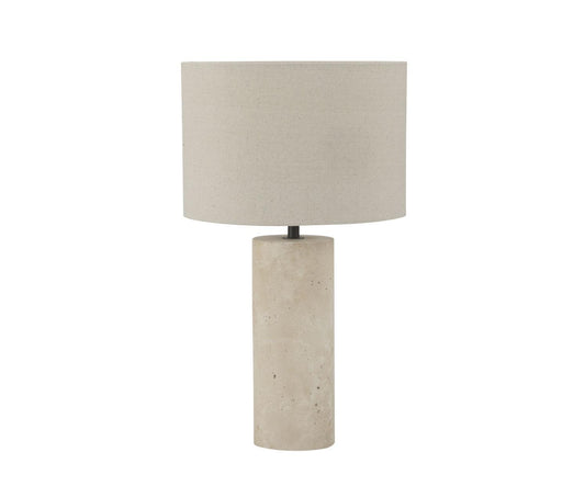 Lampe Glow Travertin et lin Maison Andrea