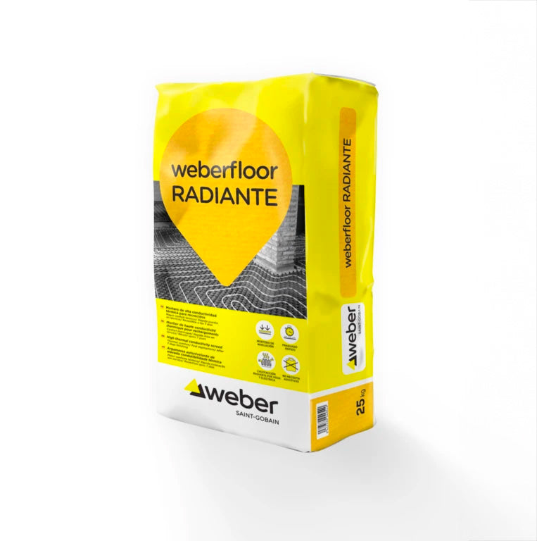 Mortier autonivelant rapide pour chauffage par le sol 25kg Weberfloor RADIANT