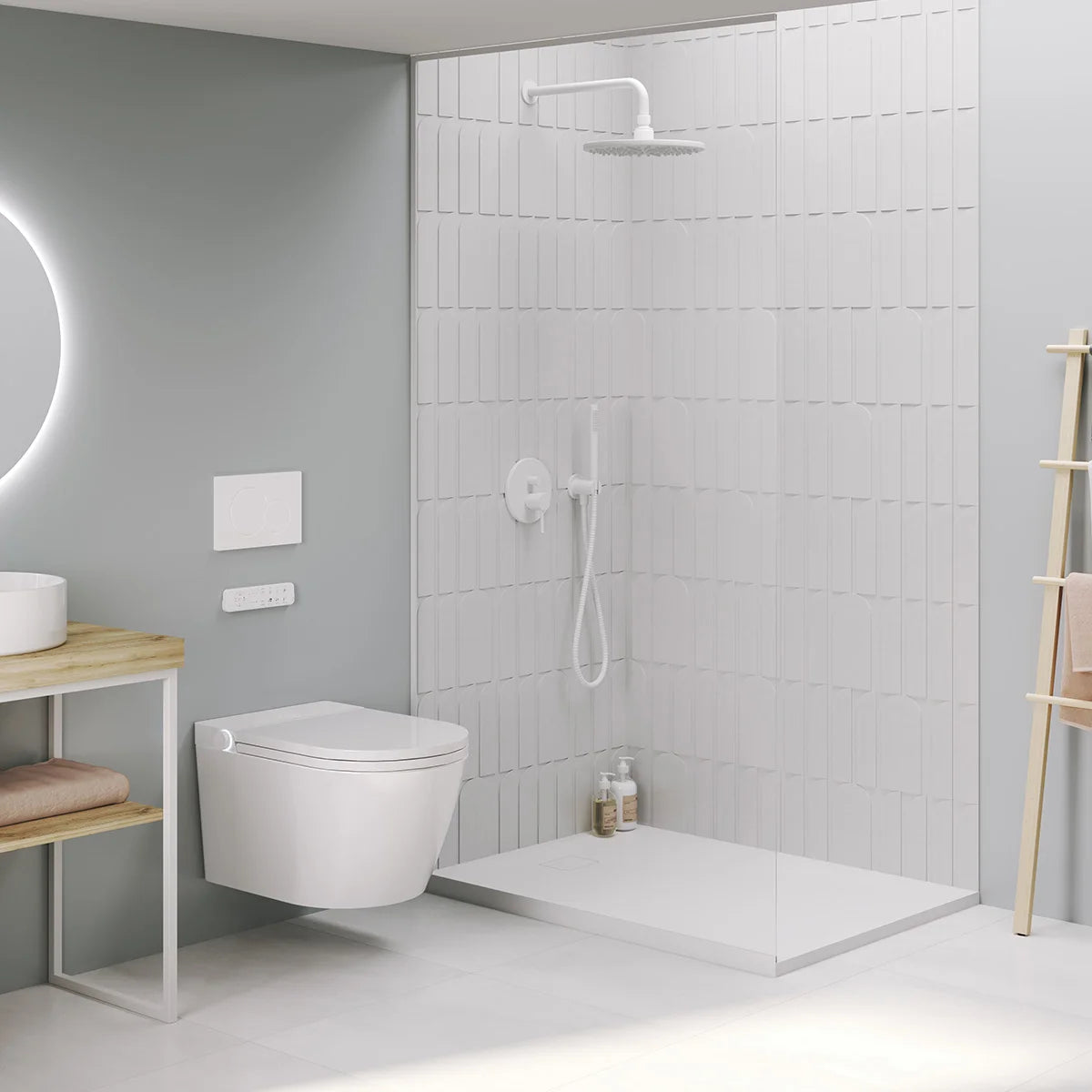 Toilette japonaise avec nettoyage intelligent Mizubath Rada Wall-Hung Toilet White