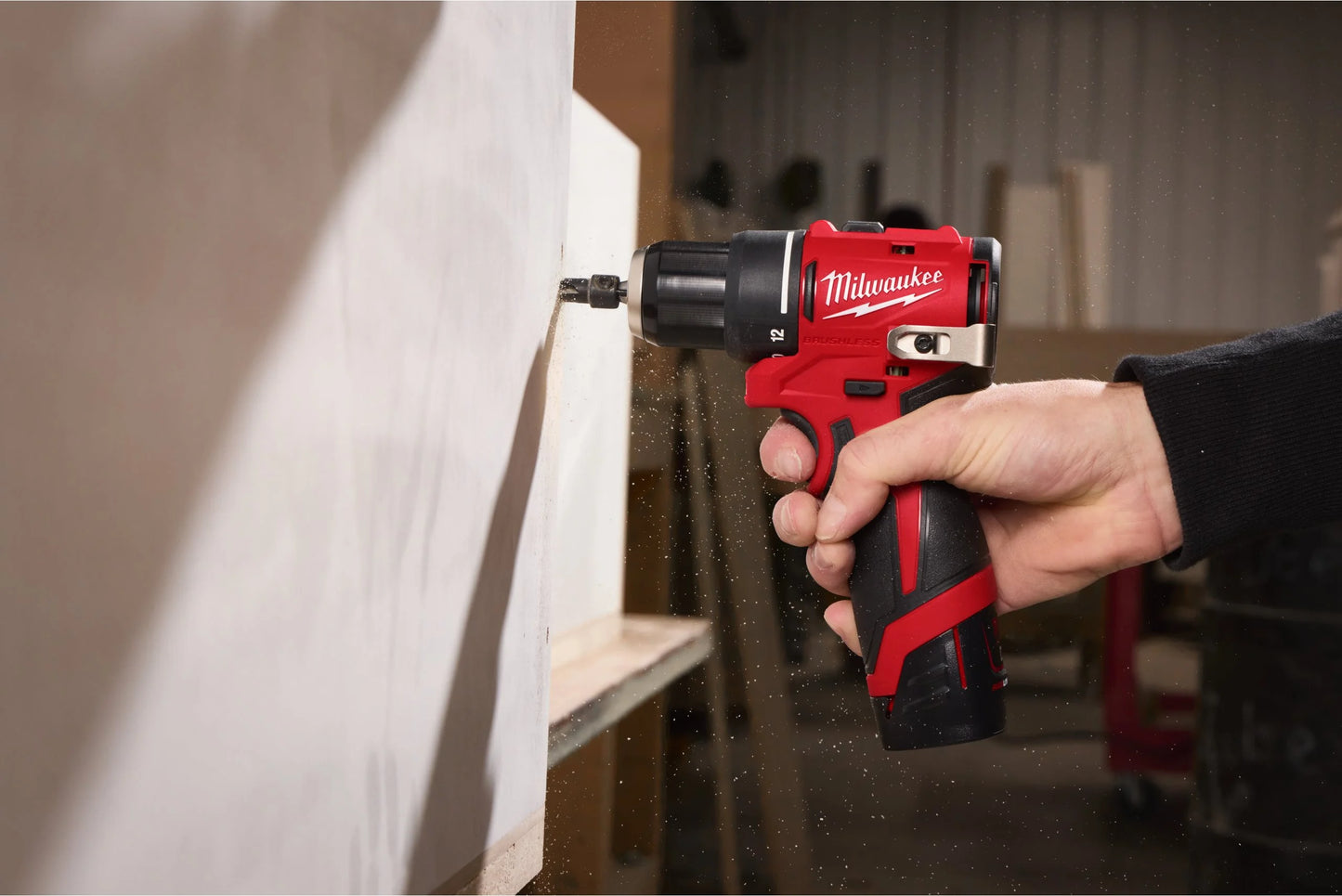Milwaukee M12 BLDDRC-202C Drill/Driver + 2x 2.0Ah Batteries + Charger + Case