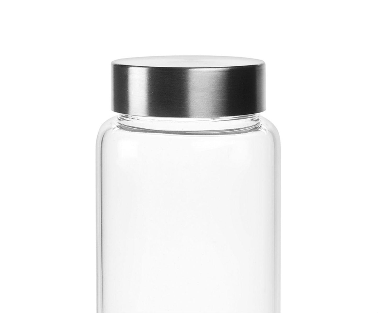 Glazen fles met roestvrijstalen deksel 1L Andrea House