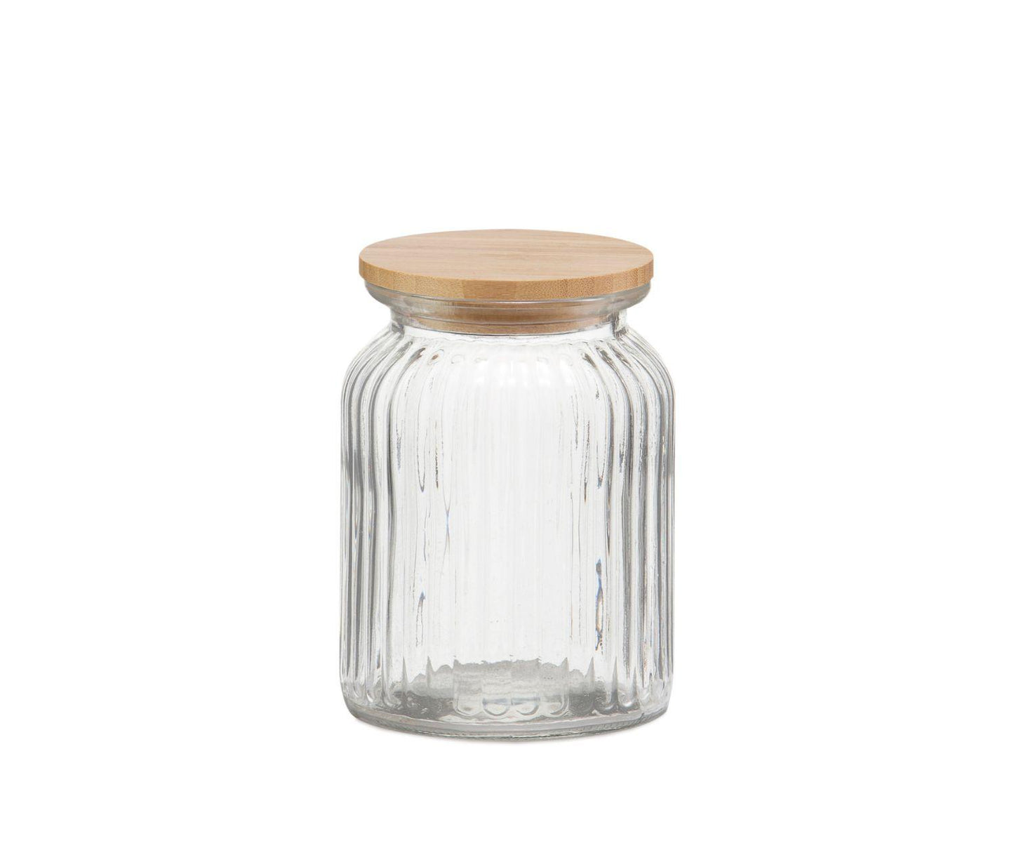 Glazen pot met bamboe deksel 1L Andrea House