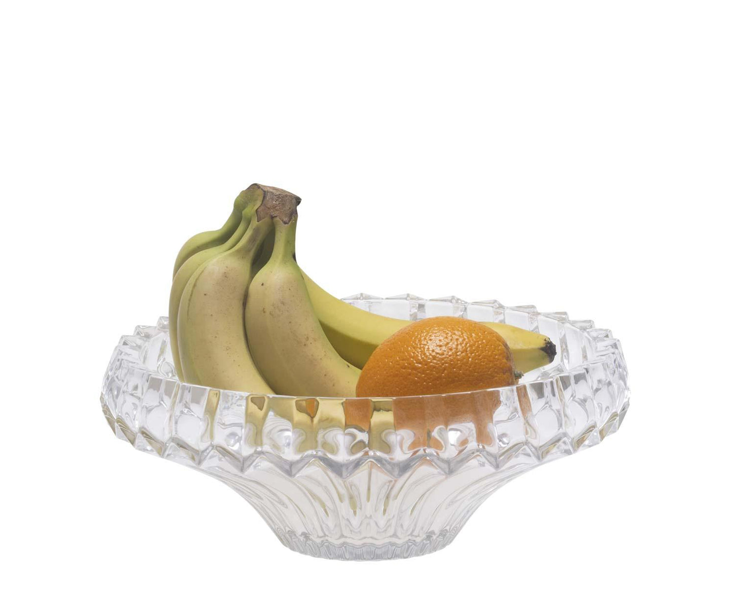 Klassieke fruitschaal van geslepen glas Ø31x12cm Andrea House