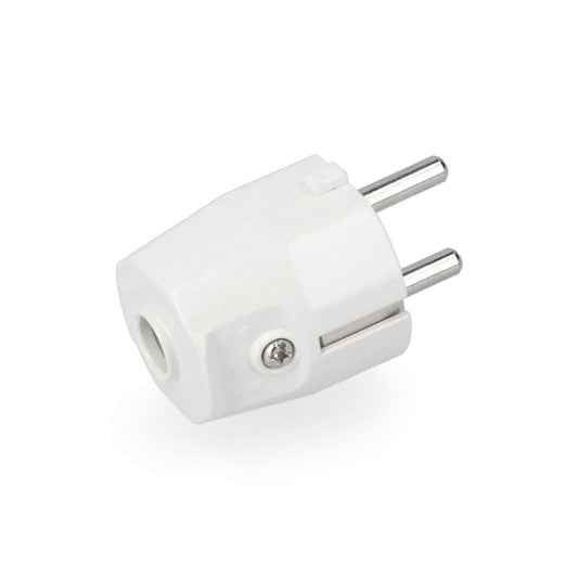 F-type plug 4.8mm 10/16A T/TL White EDM E40997