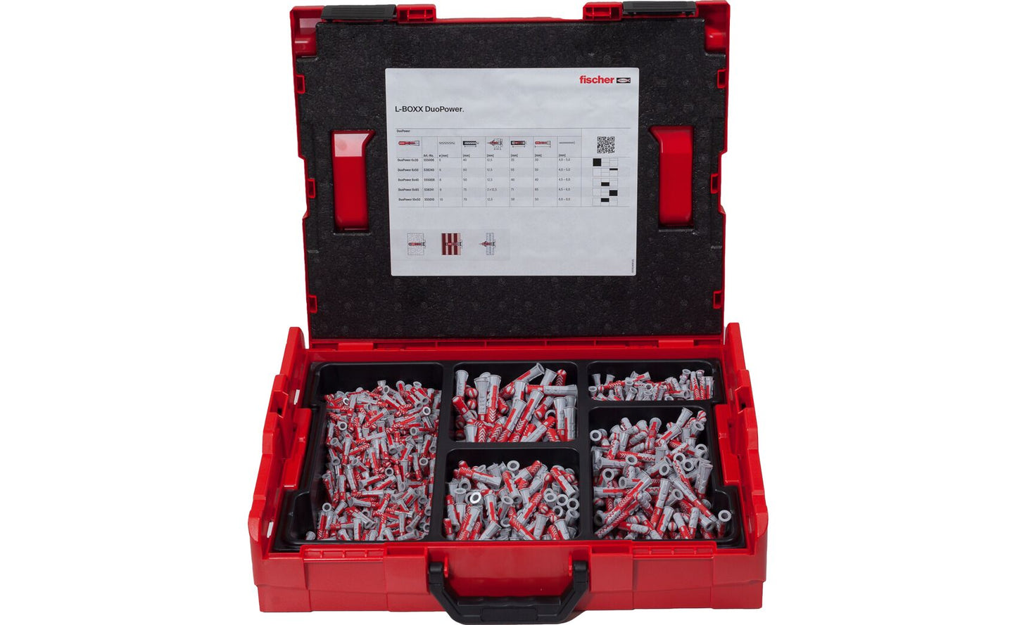 L-BOXX Assortiment pluggen DuoPower 910 stuks Fischer