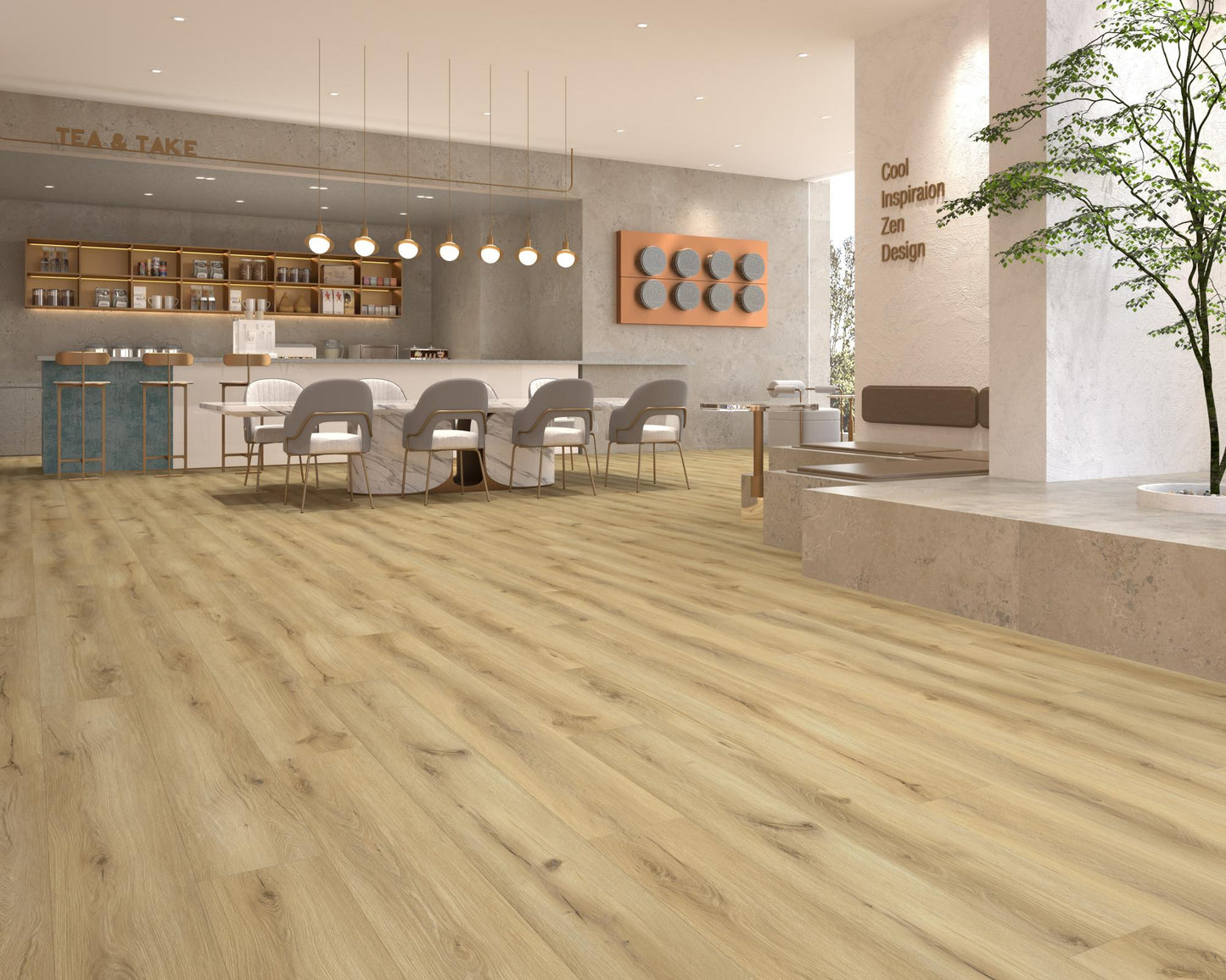 Click SPC Flooring Piece 100% Waterproof Oak Ultramatt Natural 23×184.2 cm Dune