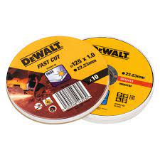 Can with 10 high-performance cutting discs for stainless steel 125x1x22.23mm Dewalt