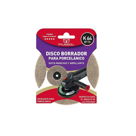 Schuurschijf voor porselein K64 115 mm Mussol