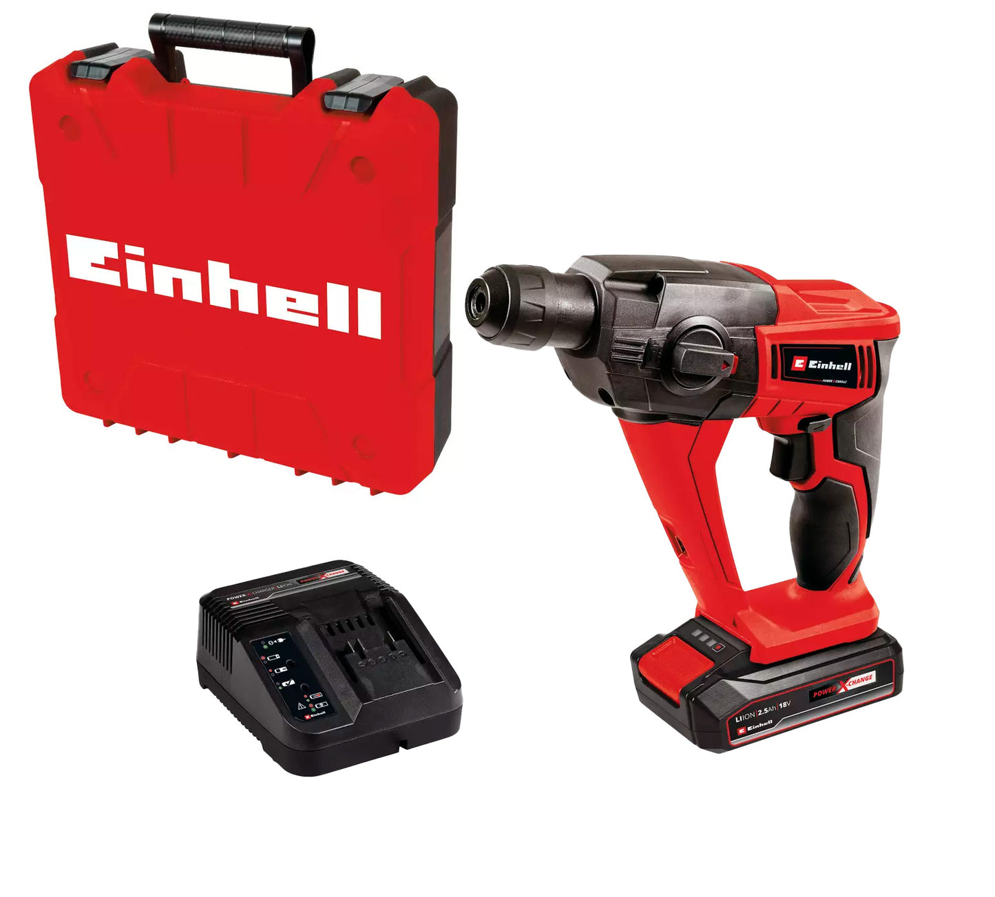 Marteau perforateur SDS-Plus 18 V 1,2 J avec batterie 1,5 Ah et coffret Einhell TE-HD 18 Li