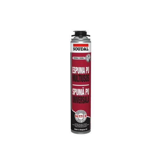 Pistolet à mousse polyuréthane multi-usages 750 ml Soudal Multi-Purp
