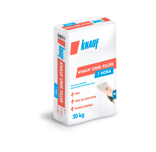 Zak van 20 kg Knauf Unik Filler 1h snelhardende voegmassa