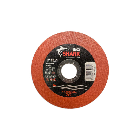 Snijschijf voor roestvrij staal SHARK 115 mm Mussol