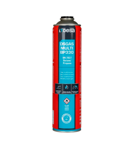 Butaan/propaan gasfles met 7/16" Desa 330gr DSGAS - MULTI BP330