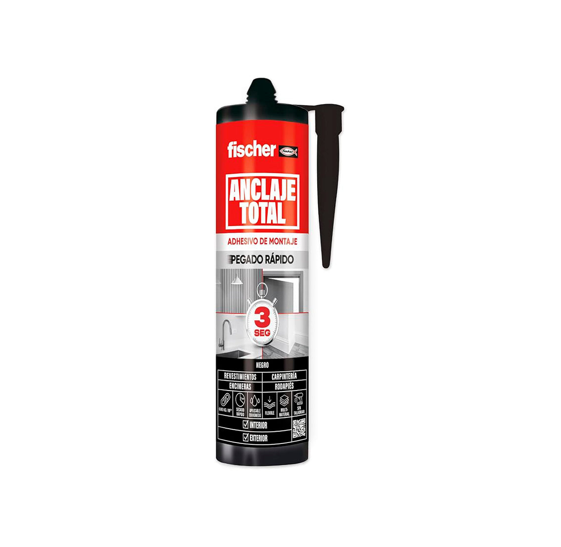 Adhesivo de montaje con pegado rápido Anclaje Total Fischer 290ml