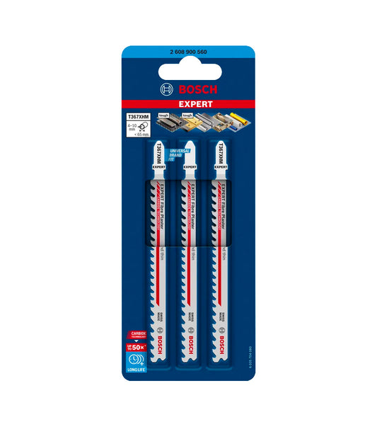 Expert Multi-Material-decoupeerzaagblad 132 mm T 367 XHM, 3 stuks, Bosch
