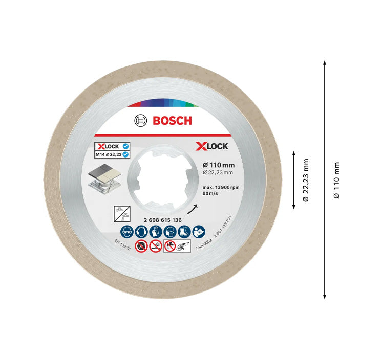 Bosch keramische 110 mm X-Lock doorslijpschijf