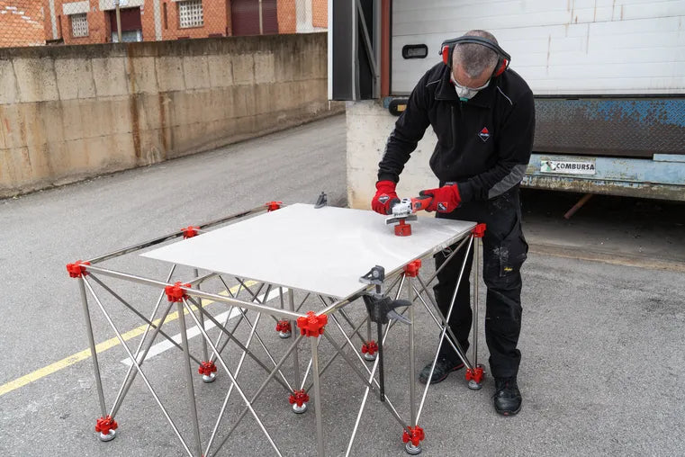 Table de travail rétractable 120 x 120 cm Rubi