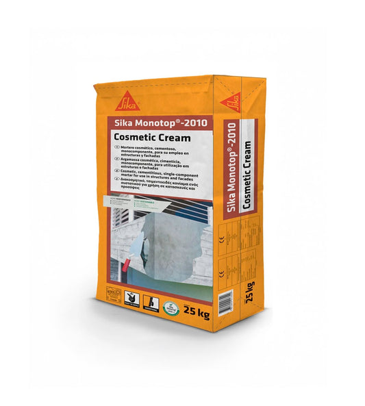 Sika MonoTop-2010 Crème Cosmétique 25 kg Mortier Réparateur Cosmétique
