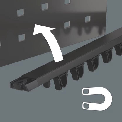Magnetische lat voor maximaal 11 Kraftform-schroevendraaiers Wera 9611