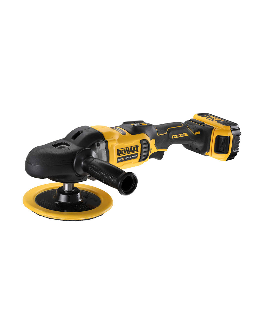 Polisseuse 18V Max 180mm avec 2 batteries 5Ah Dewalt DCM849P2